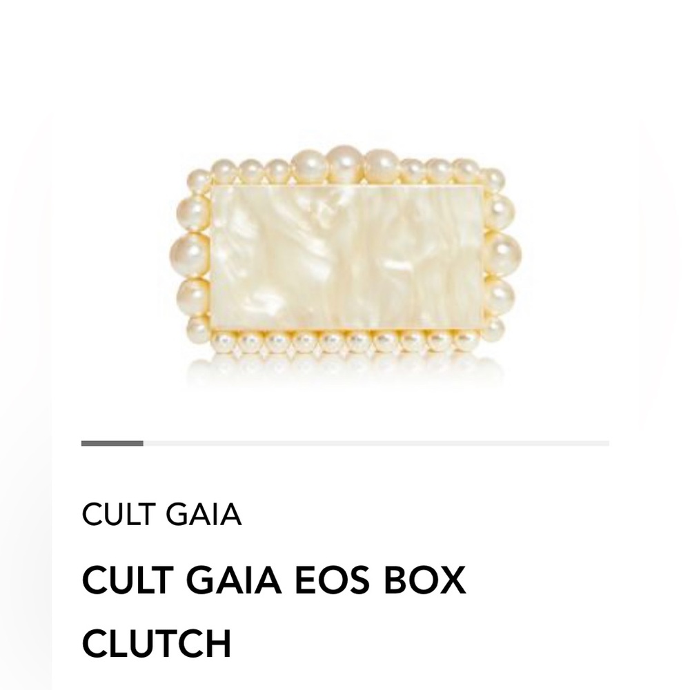 Cult Gaia EOS Box Clutch. Ivory.